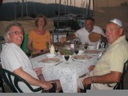 Frank, Jan, and Nicolina at Shabbat dinner