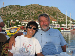 Tsipy and Rick in Bozburun, Turkey